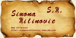 Simona Milinović vizit kartica